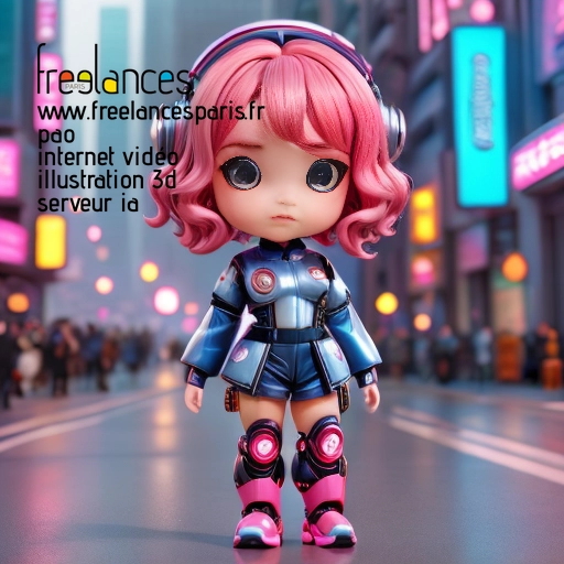 Pao mise en page internet vidéo illustration 3d serveur IA générative AI freelance paris studio de création magazines QTR24B40